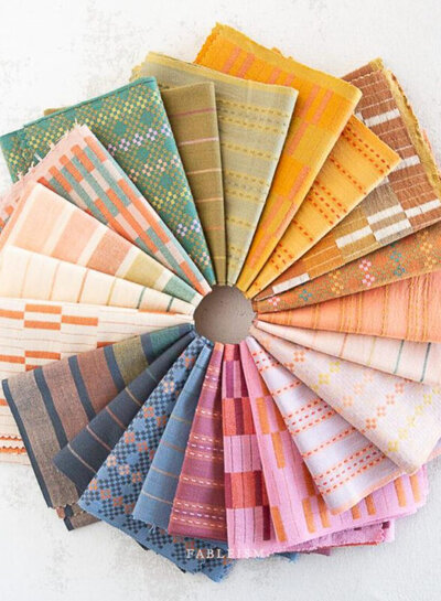 Fableism Jacquard cotton Southwest stripe Lucky Loom - Saddle