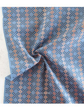 Fableism jacquard cotton mosaic Lucky Loom - Blue