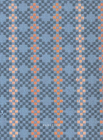 Fableism jacquard cotton mosaic Lucky Loom - Blue