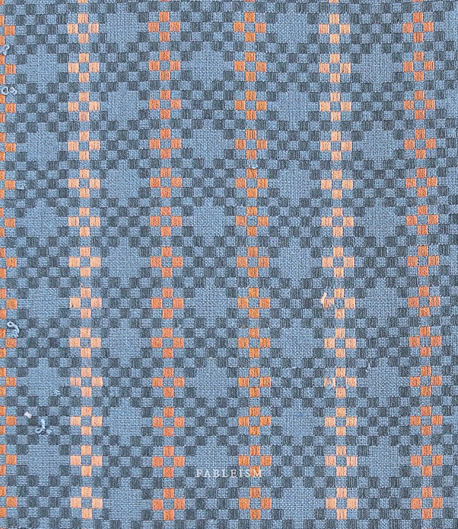 Fableism jacquard cotton mosaic Lucky Loom - Blue