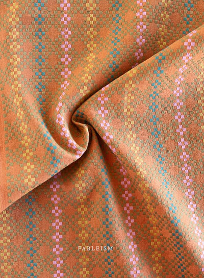 Fableism jacquard cotton mosaic Lucky Loom - Amaretto