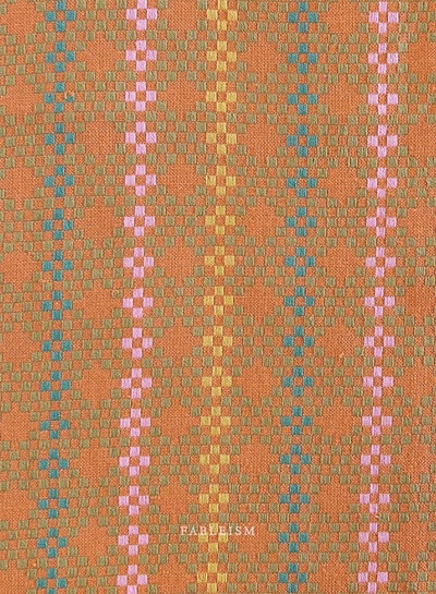 Fableism jacquard cotton mosaic Lucky Loom - Amaretto