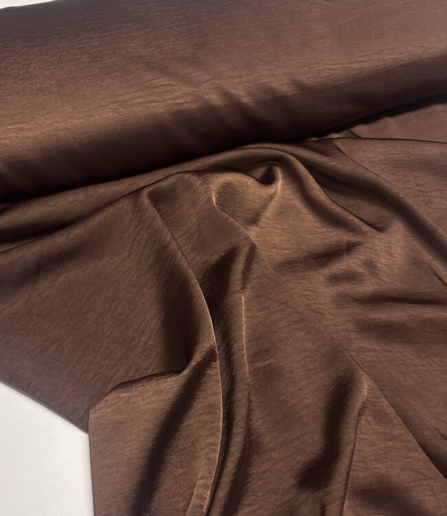 bruin - high drape satijn