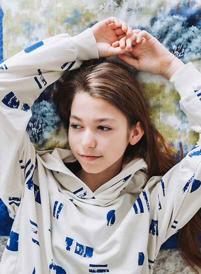 See You at Six Free Forms - french terry - Tofu Beige