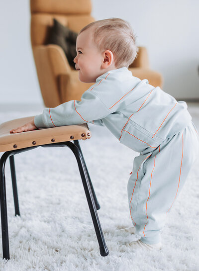 See You at Six Boordstof - Babyblauw