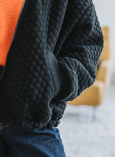 See You at Six Matelassé Pique Tricot - Zwart