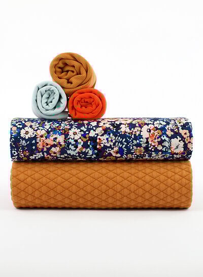 See You at Six Matelassé Pique Tricot - Buckthorn brown