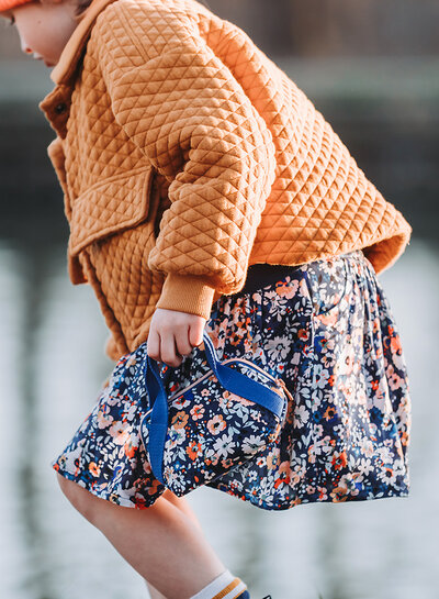 See You at Six Matelassé Pique Tricot - Buckthorn brown