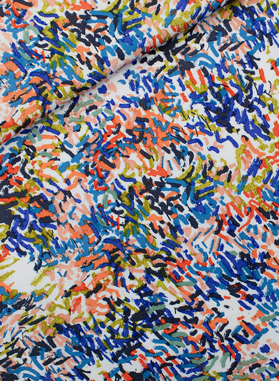 See You at Six Paint Fun - Ecovero Viscose Rayon Satin