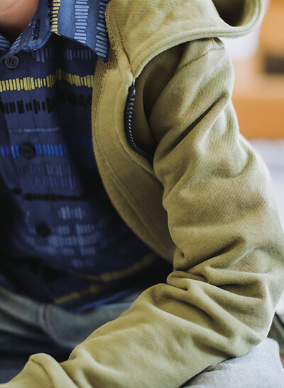 See You at Six Sound Waves - Cotton - Oceana Blue