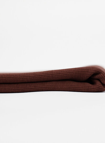 See You at Six Ribbed fabric - Rum Raisin Brown