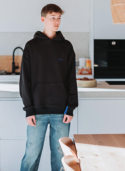 See You at Six French Terry 3-Thread - Black - 215cm width