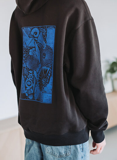 See You at Six French Terry 3-Thread - Black - 215cm width