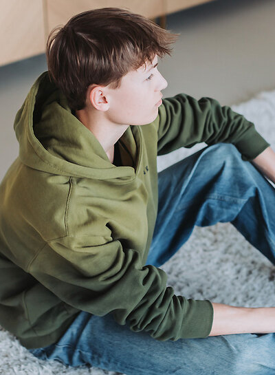 See You at Six French Terry 3-Thread - Peat Moss Green - 215cm width