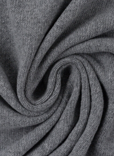 Swafing light gray melange - soft, dimensionally stable knitted fabric