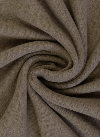 Swafing taupe - soft, dimensionally stable knitted fabric