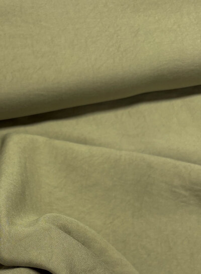 dusty groen - geweven viscose twill - mooie drape