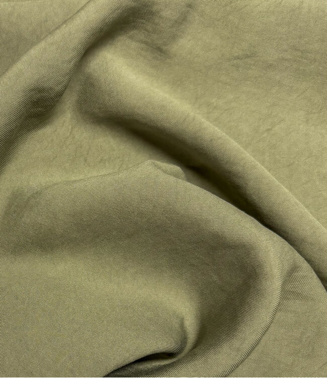 dusty groen - geweven viscose twill - mooie drape