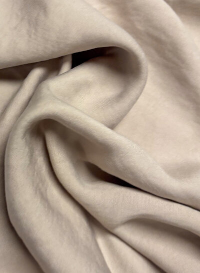 licht beige - geweven viscose twill - mooie drape