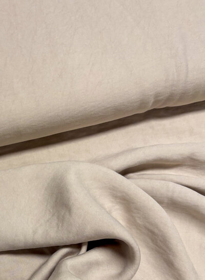 licht beige - geweven viscose twill - mooie drape