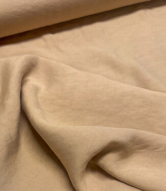 rozig beige - geweven viscose twill - mooie drape