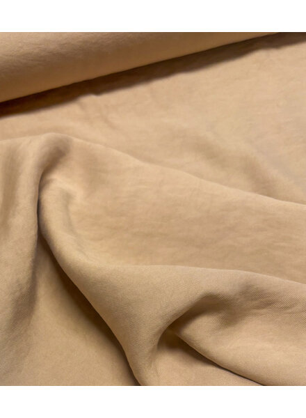 rozig beige - geweven viscose twill - mooie drape