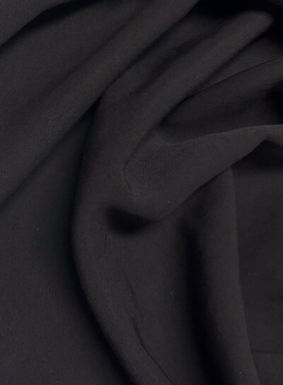 zwart - geweven viscose twill - mooie drape