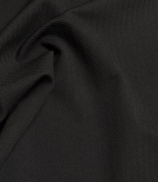 deadstock sturdy retro lycra black with herringbone pattern