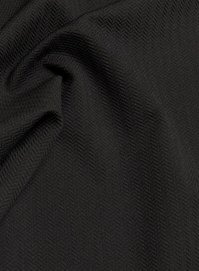 deadstock sturdy retro lycra black with herringbone pattern