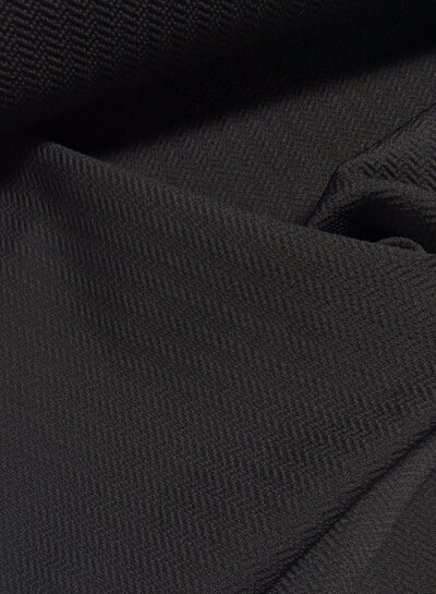 deadstock sturdy retro lycra black with herringbone pattern