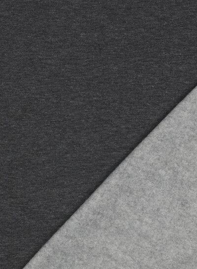 dark gray melange - thick jogging bottoms, softly roughened on the inside V