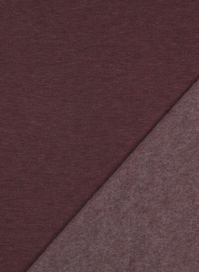 aubergine mottled - thick jogging, softly roughened on the inside V