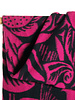 Atelier Jupe Teddy wool floral fabric black and fuchsia