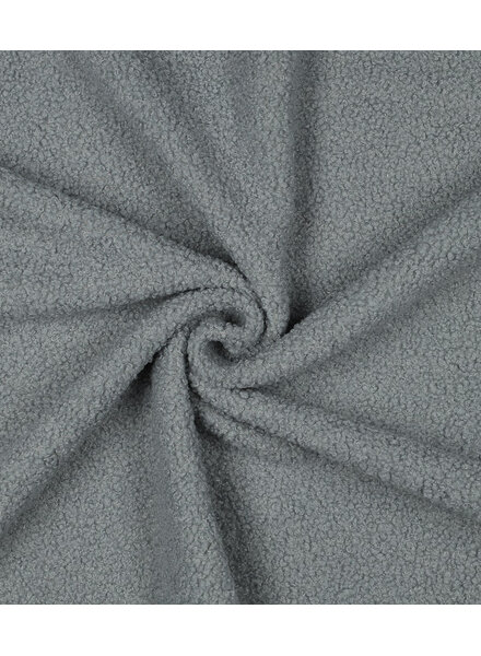 grayish blue - teddy boucle double-faced with fleece