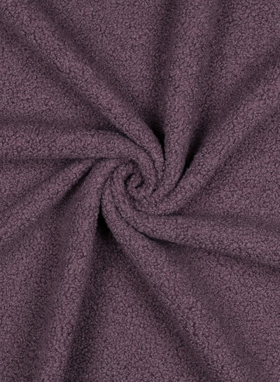 mauve - teddy boucle double face met fleece