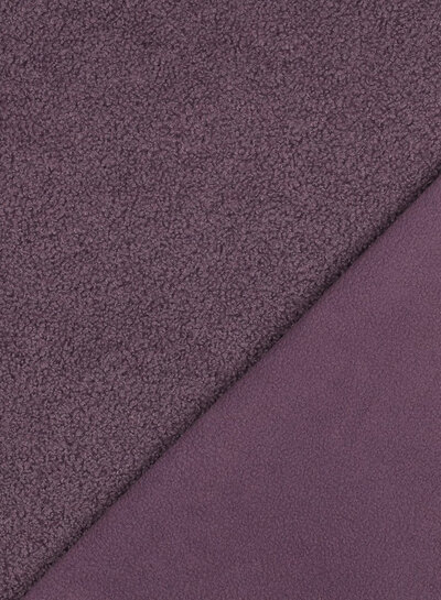 mauve - teddy boucle double face met fleece