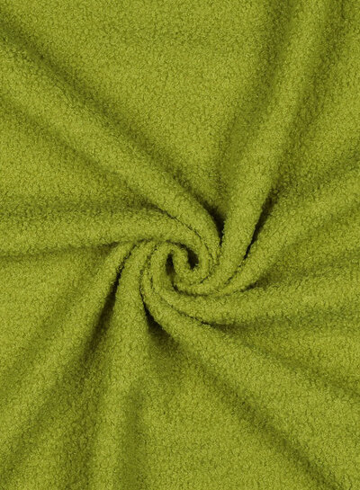 old lime - teddy boucle double face with fleece