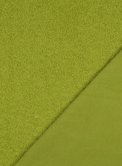 old lime - teddy boucle double face with fleece