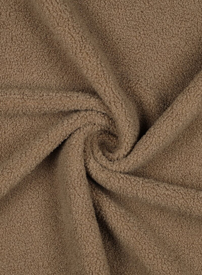 sand - teddy boucle with fleece lining