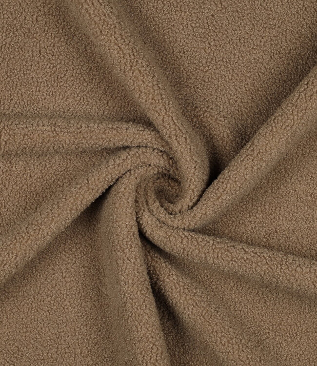 zand - teddy boucle double face met fleece