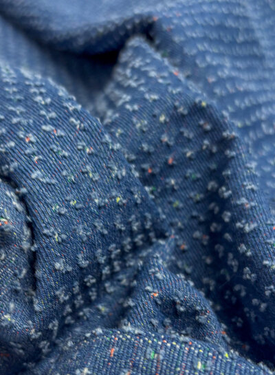 dark blue denim - denim jacquard - heavy weight - 11OZ