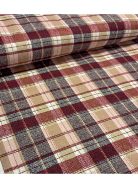 Swafing Maverick bordeaux/pink check - flannel