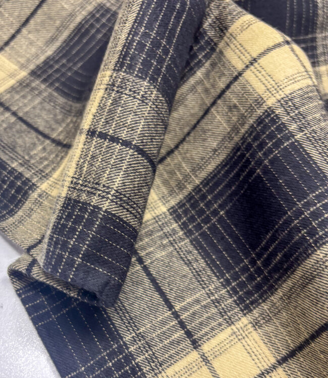 Swafing Yukon zwart/taupe ruiten - flanel