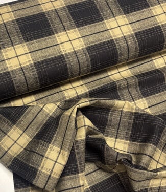 Swafing Yukon zwart/taupe ruiten - flanel