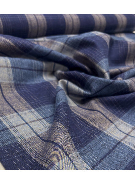 Swafing Yukon blauwe tinten  ruiten - flanel