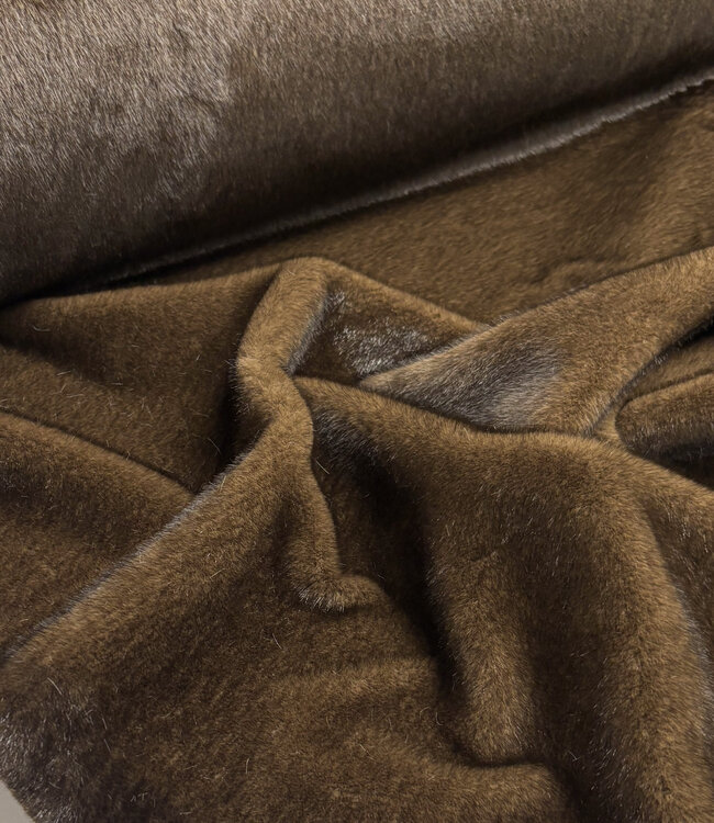 bruin - Faux Fur - prachtige vaste kwaliteit