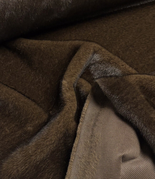 bruin - Faux Fur - prachtige vaste kwaliteit