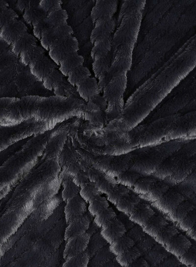 anthracite faux fur - stripes