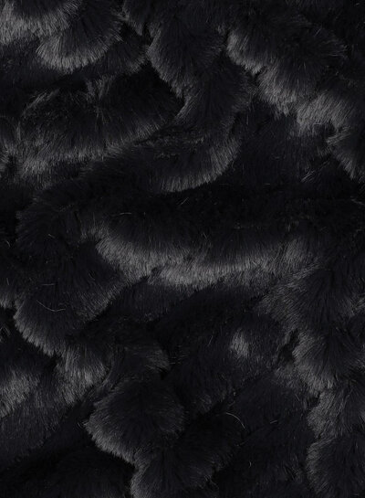 anthracite faux fur - stripes