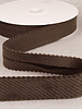 rib velours biais 30 mm - donkerbruin per meter